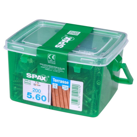 Lot De 200 Vis Inox Tête Cylindrique Torx Spax. Diam.5 Mm X L.60 Mm