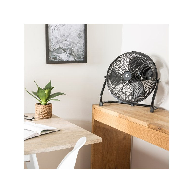 Ventilateur sol Jervis noir 30 cm 45w