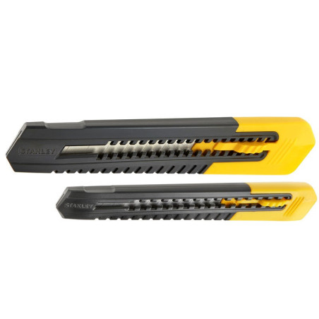 Lot de 2 cutters. STANLEY. L.18 mm et L.9 mm
