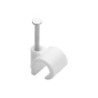 Sachet de 50 attache-fils. Diam. De 8 à 12 mm. L.14 mm. blanc