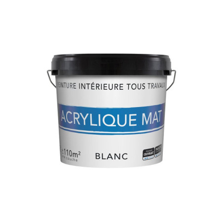 Peinture intérieure mur et plafond tous travaux. 12 L blanc mat