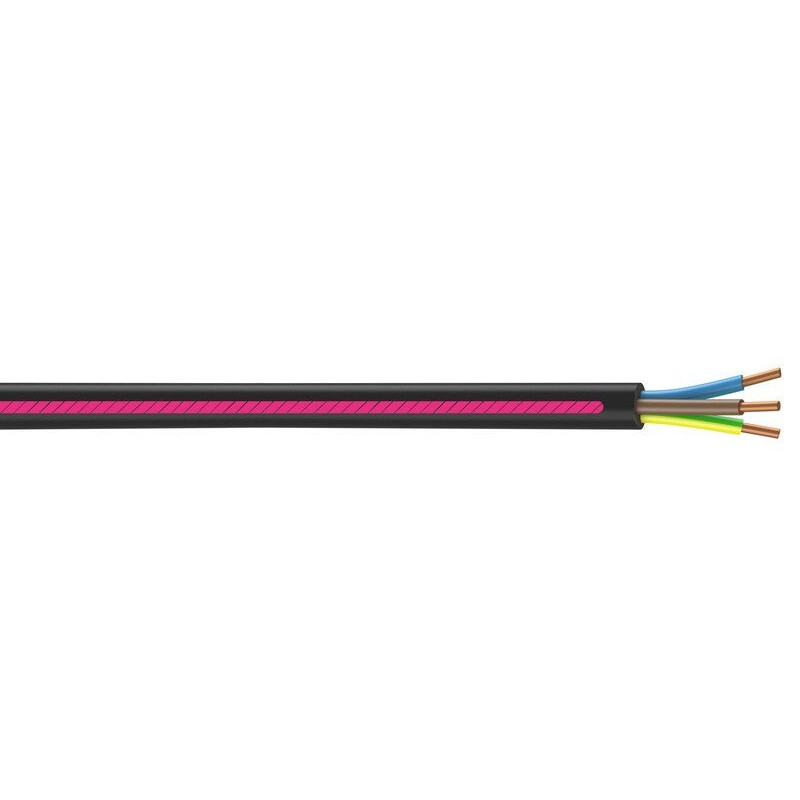 Câble électrique 3G 1.5 mm² U1000R2V. L.50 M noir