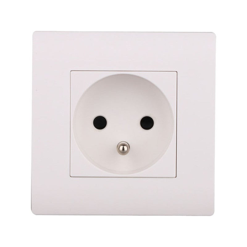 Prise avec terre Chantier. blanc
