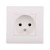 Prise avec terre Chantier. blanc