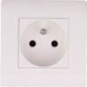 Prise avec terre Chantier. blanc
