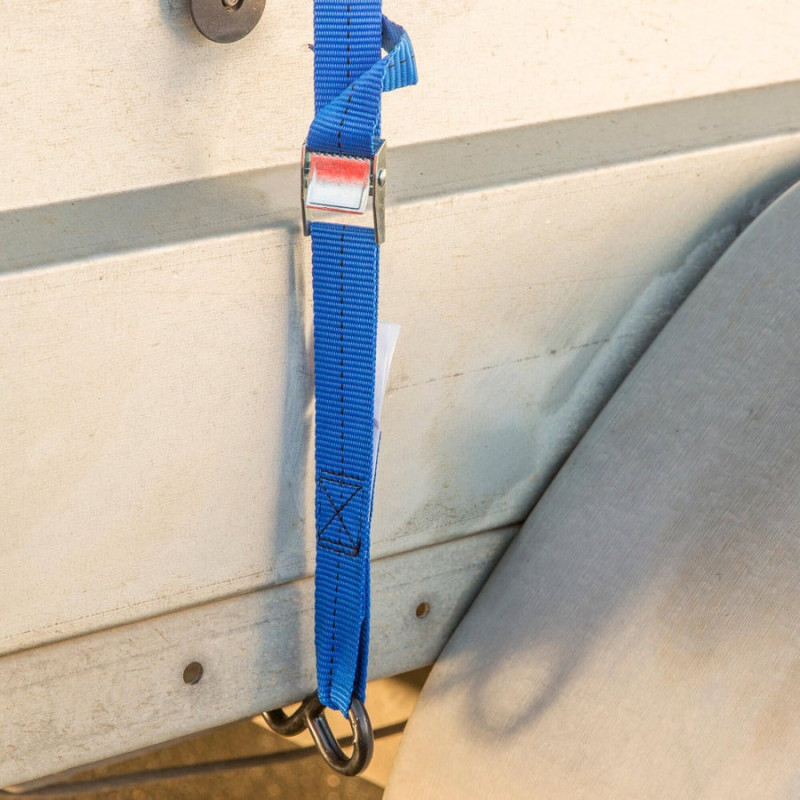 2 sangles à griffes bleu 25mmlot de 2m + 2 Sangles à cliquet orange 25mmx3m. STANDERS