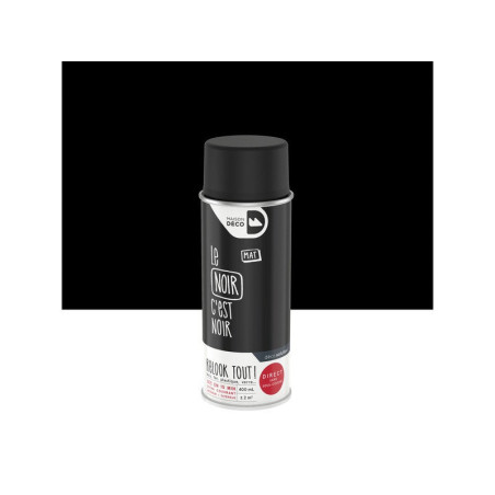 Peinture aérosol Relook Tout. MAISON DECO. 0.400 L noir mat