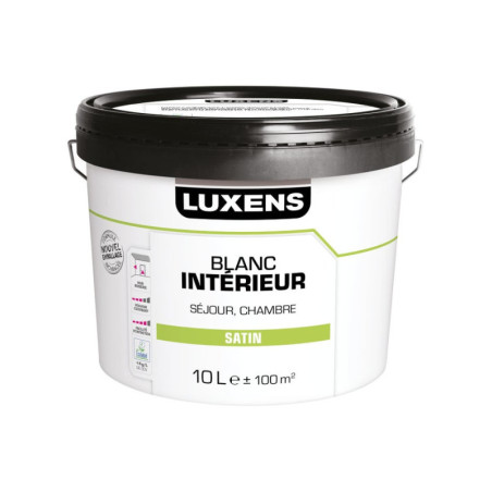 Peinture Mur Et Boiserie Luxens Rafraichir Blanc Satiné. 10 L