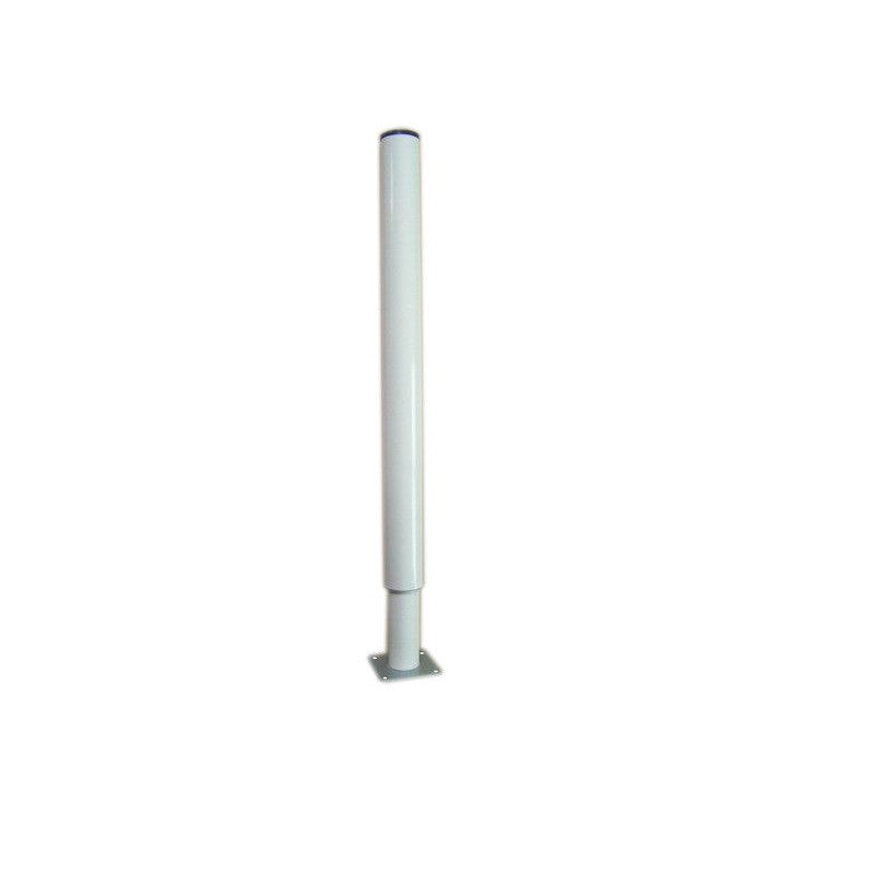 Pied De Plan De Travail Cylindrique Réglable Métal Époxy Blanc. De 70 À 110 Cm