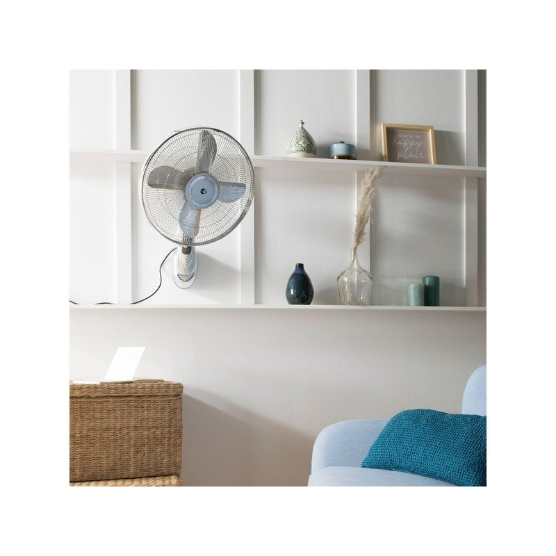 Ventilateur mural. EQUATION. Wally. Diam.40 cm. 55 W gris
