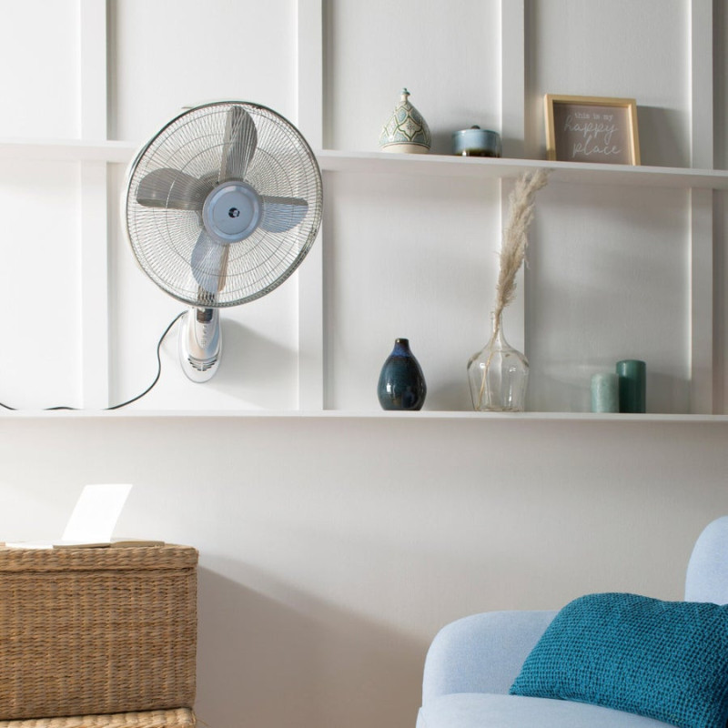 Ventilateur mural. EQUATION. Wally. Diam.40 cm. 55 W gris