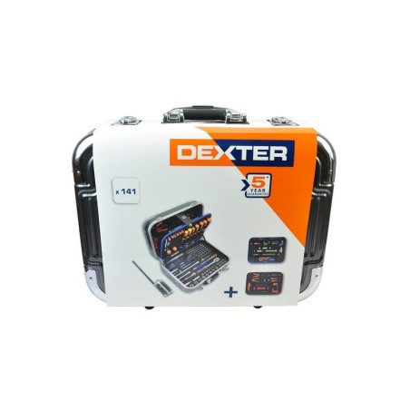 Coffret d'outils de mécanicien 141 pièces. DEXTER