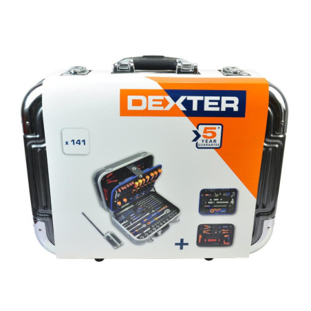 Coffret d'outils de mécanicien 141 pièces. DEXTER