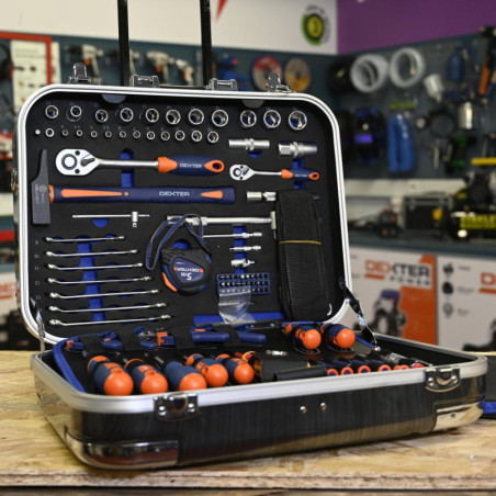 Coffret d'outils de mécanicien 141 pièces. DEXTER