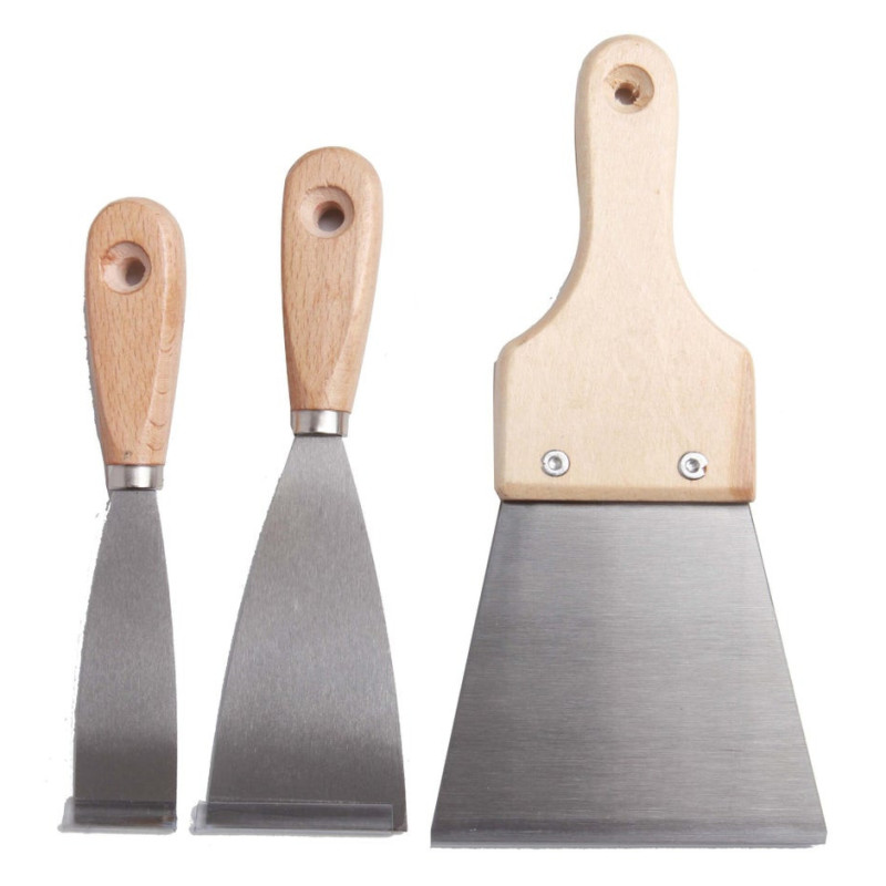 Lot de 3 couteaux à enduire. L.10 cm