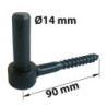 Gond acier prépeint. H.60 x diam. 14 mm