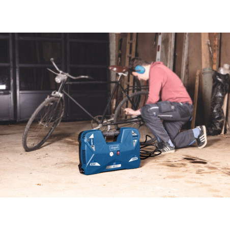 Gonfleur compresseur portatif de loisirs  2 litres Aircase. avec accessoiresv SCHEPPACH