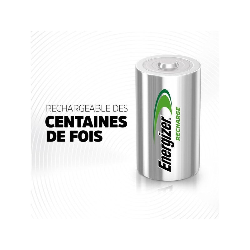 Lot De 2 Piles Rechargeable Lr20 D. 2500 Mah. Energizer