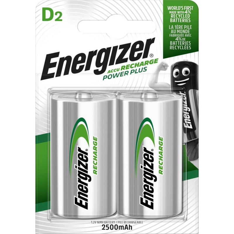 Lot De 2 Piles Rechargeable Lr20 D. 2500 Mah. Energizer