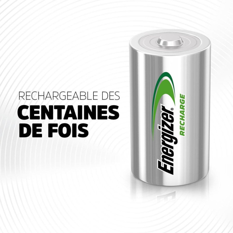 Lot De 2 Piles Rechargeable Lr20 D. 2500 Mah. Energizer