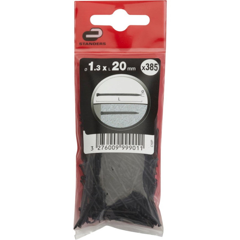 Clous Spécial Béton Acier. Standers Tête Homme. Diam.1.2 X L.20 Mm