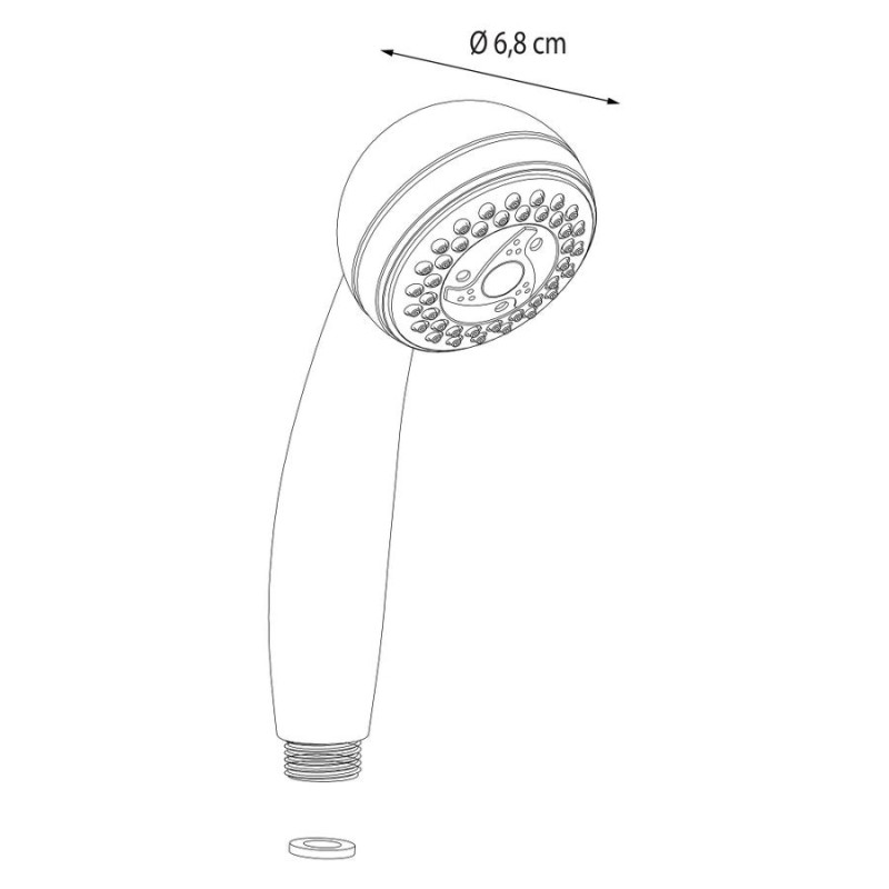 Pommeau de douche. SENSEA Ryco chrome