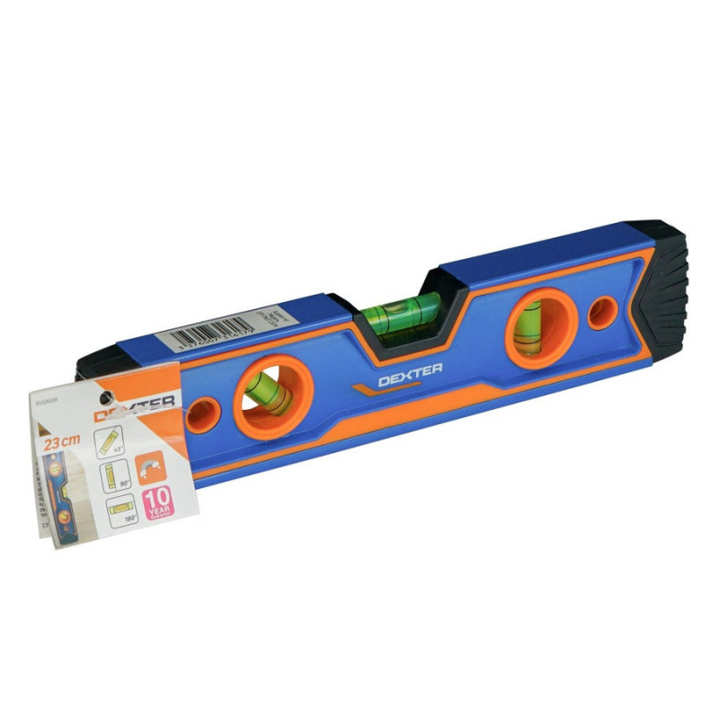 Niveau 3 fioles. DEXTER. L.20 cm