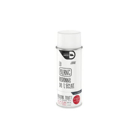 Peinture aérosol relook tout MAISON DECO blanc brillant 0.400 L