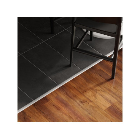 Barre de seuil adhésive ou à visser métal. ARTENS. L.45 mm x l.93 cm mat métallique