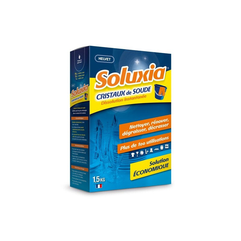 Lessive De Soude Cristaux De Soude Soluxia. Etui 1.5 Kg