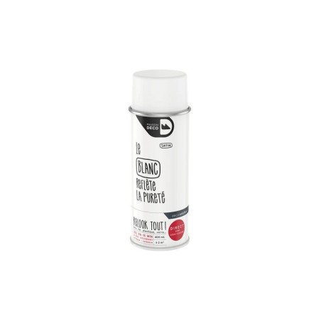 Peinture aérosol relook tout MAISON DECO blanc satiné 0.400 L