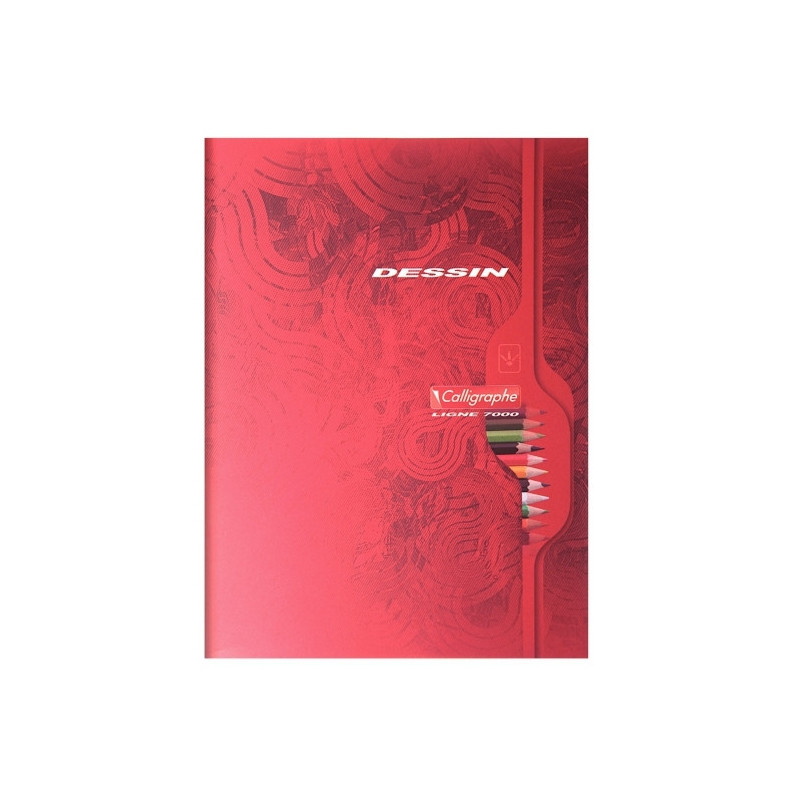 Cahier de dessin 32 pages, format 17x22 cm, uni blanc, papier 90g - CLAIREFONTAINE