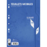 Sachet de 50 feuillets mobiles, format A4, seyès, papier 80g, blanc - CLAIREFONTAINE