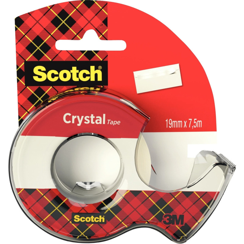 Rouleau adhésif Scotch Cristal 19mmx7,5m + dévidoir - SCOTCH