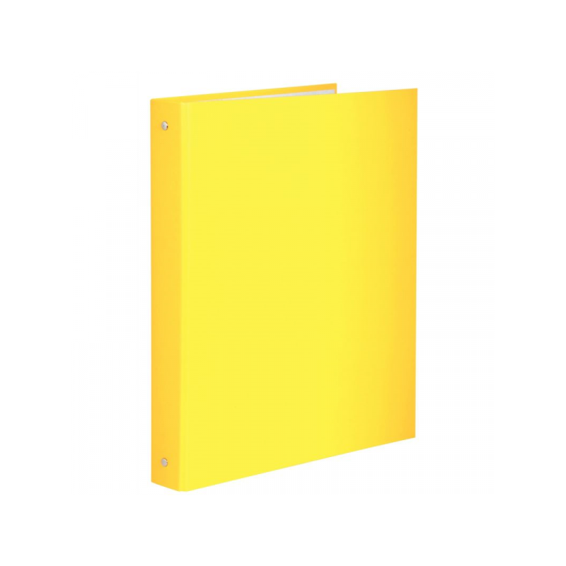 Classeur 4 anneaux D30 carton rigide jaune - EXACOMPTA
