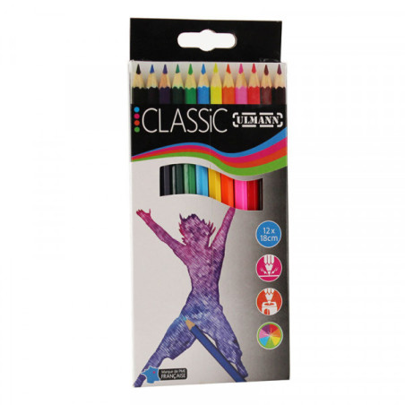 Pochette de 12 crayons de couleur classic - ULMANN