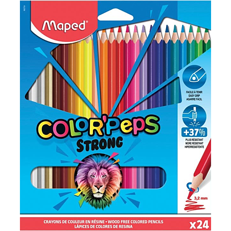 Pochette de 24 crayons de couleur Color'Peps Strong - MAPED