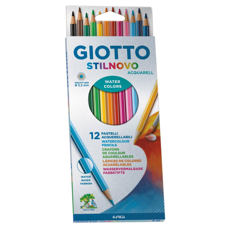Pochette de 12 crayons de couleur Stilnovo Aquarelle - GIOTTO