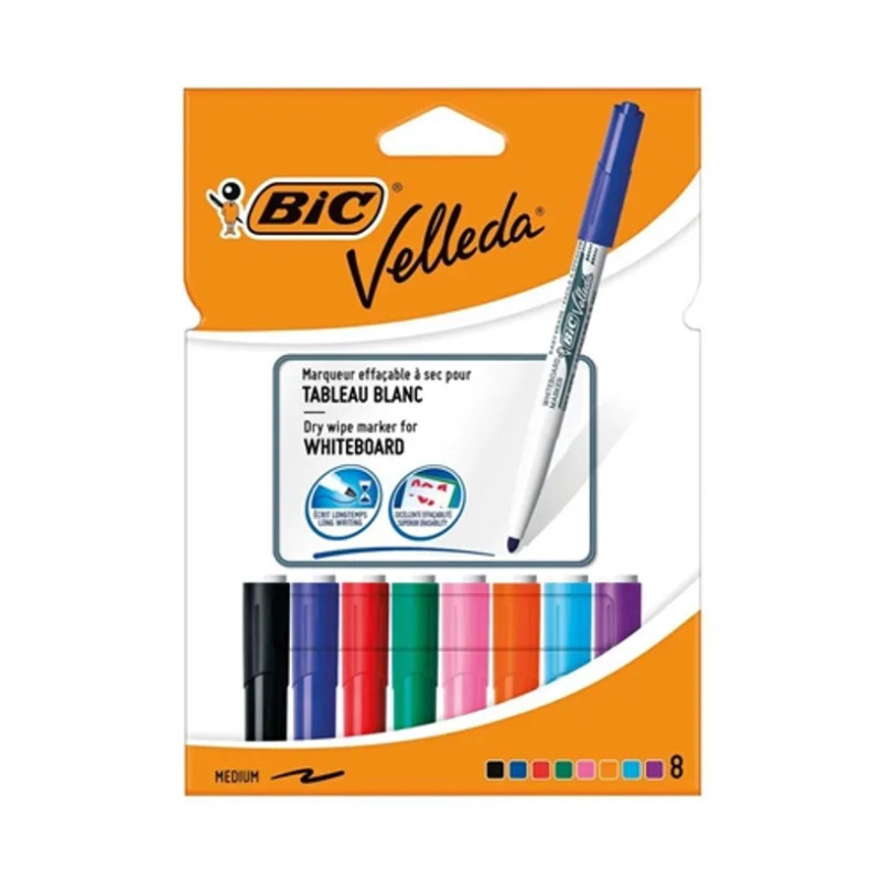 Pochette de 8 feutres effaçables - BIC