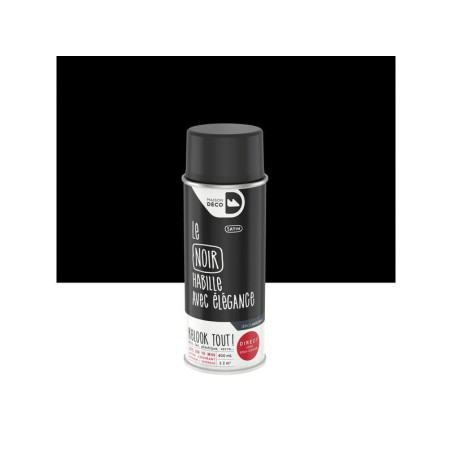 Peinture aérosol Relook Tout. MAISON DECO. 0.400 L noir satiné