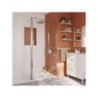Paroi de douche à l'italienne verre transparent. l.90 cm. Ep. 6 mm chromé Easy