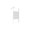 Paroi de douche à l'italienne verre sérigraphié. l.90 cm. Ep. 6 mm chromé Easy