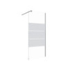 Paroi de douche à l'italienne verre sérigraphié. l.90 cm. Ep. 6 mm chromé Easy