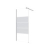 Paroi de douche à l'italienne verre sérigraphié. l.90 cm. Ep. 6 mm chromé Easy