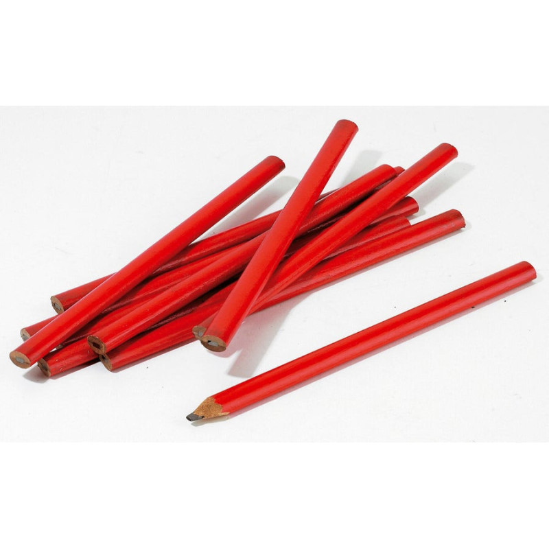 Lot de 12 crayons de menuisier