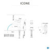 Mitigeur lavabo chromé lustré. SENSEA Icone cascade M