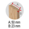 Tréteau pin pinpro. H.75.5 x l.73.5 cm