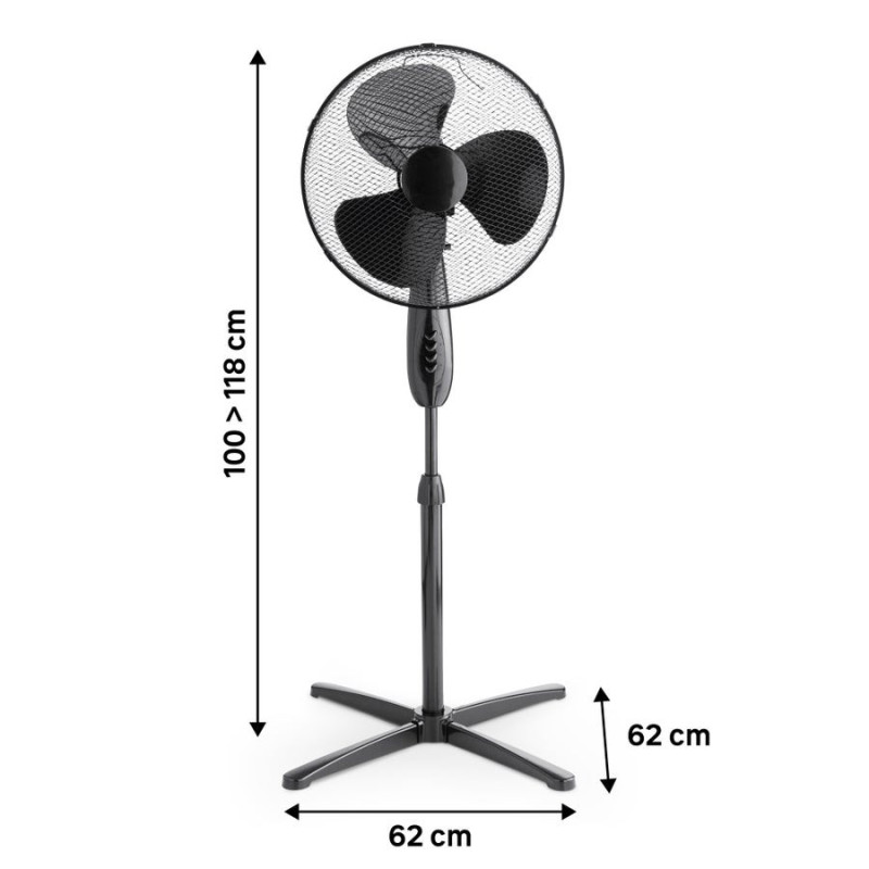 Ventilateur sur pied ALTONA 4 40 cm 45 w EQUATION noir
