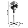 Ventilateur sur pied ALTONA 4 40 cm 45 w EQUATION noir
