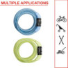 Câble Antivol Masterlock. L.1.2 M X Diam.8 Mm